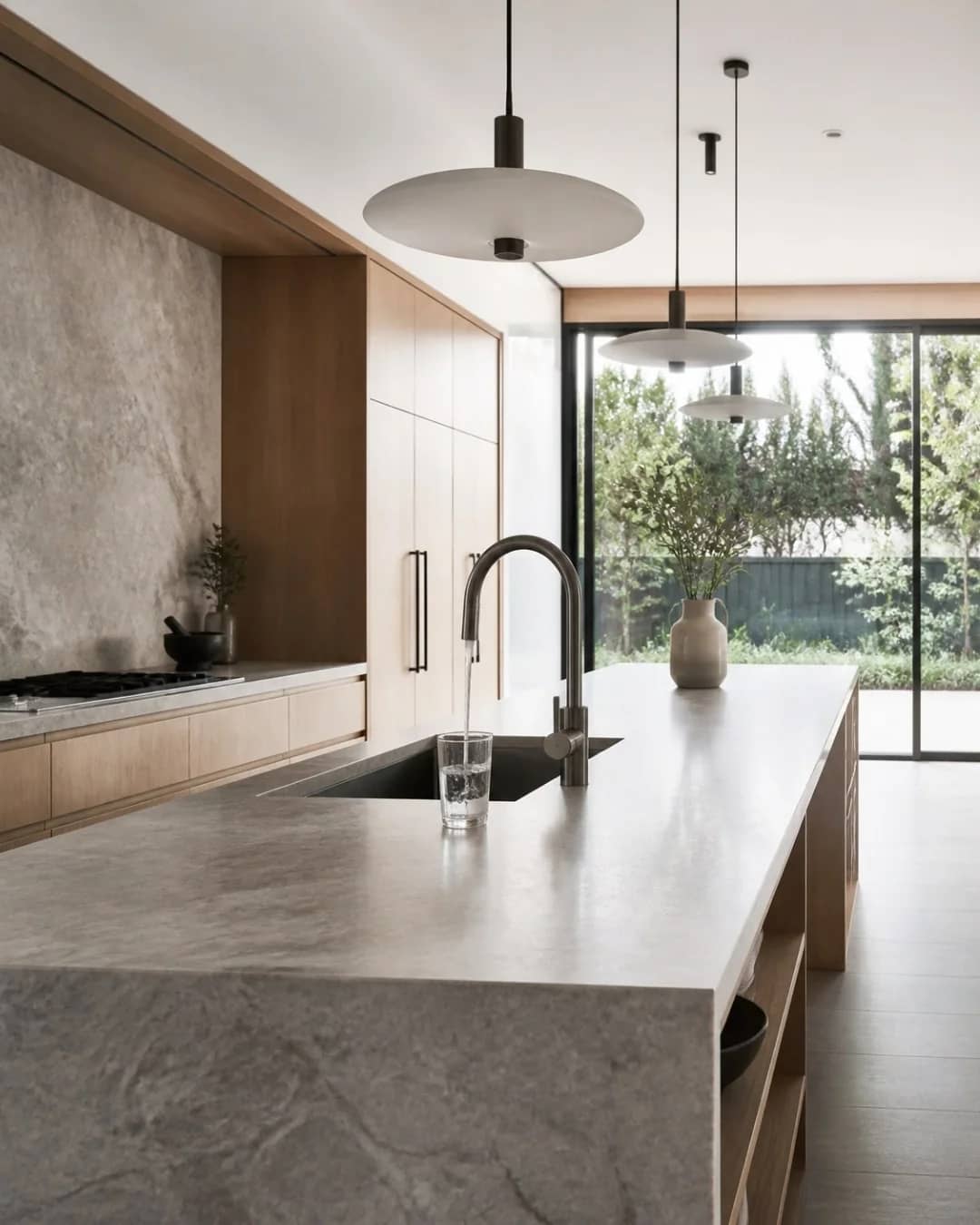 Luxury Melbourne kitchen with stone island